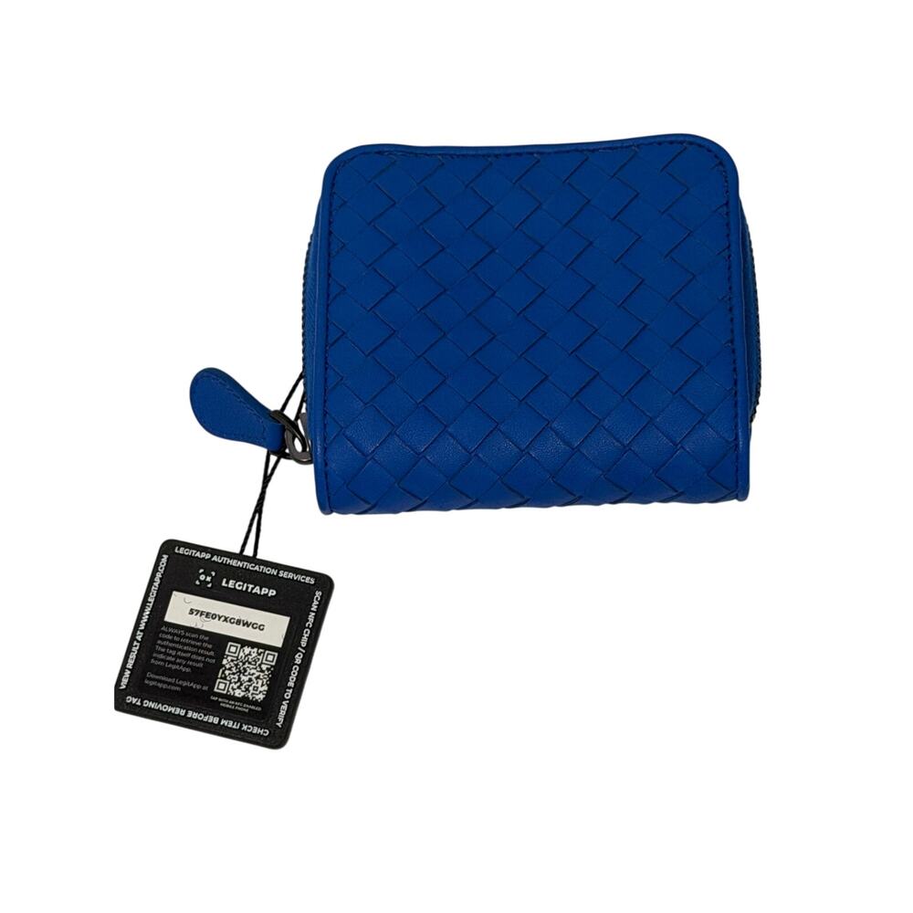 Bottega Veneta Compact Zip wallet Cobalt Blue